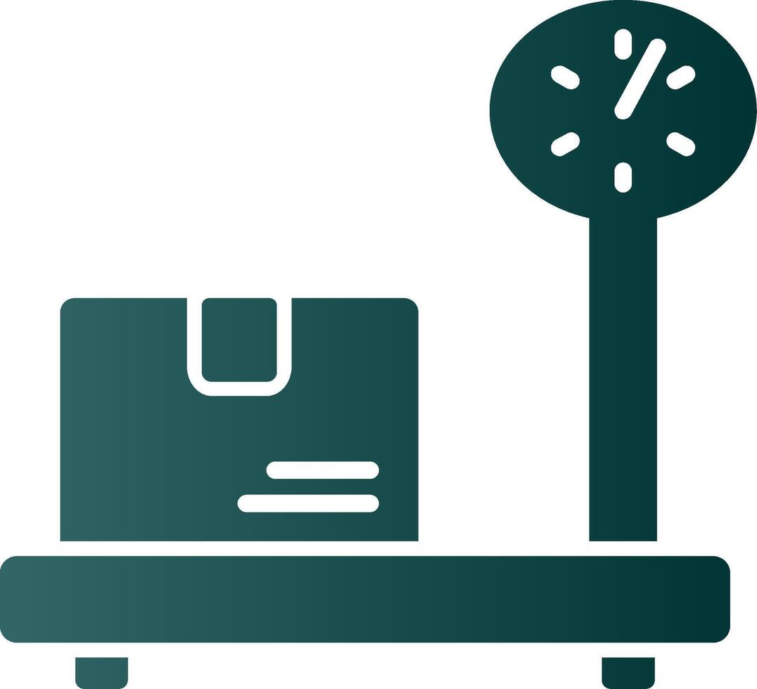 Weighting Glyph Gradient Icon vector