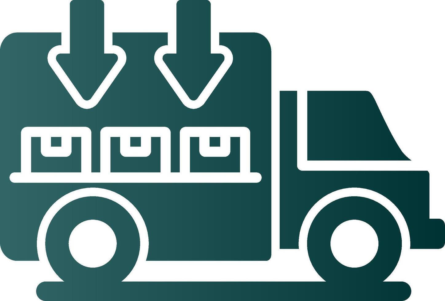 Courier And Outsourcing Glyph Gradient Icon vector