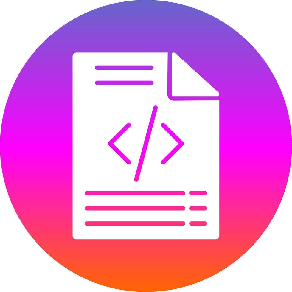 Coding Glyph Gradient Circle Icon Design vector