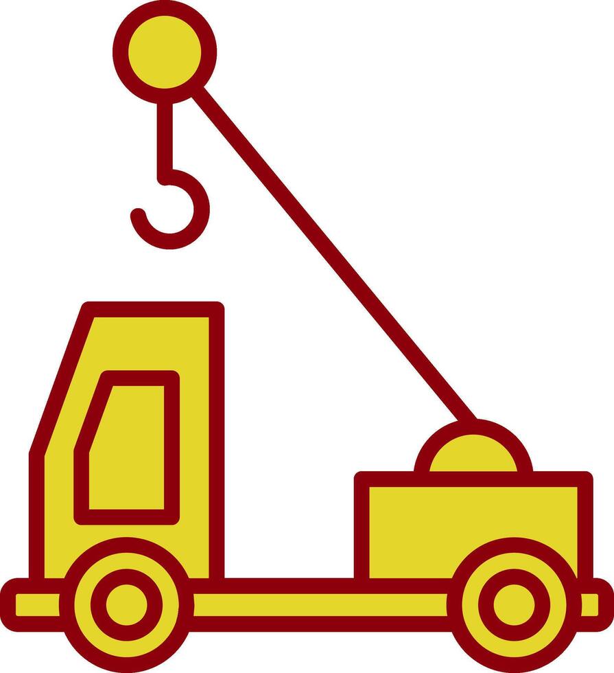 Crane Truck Vintage Icon Design vector