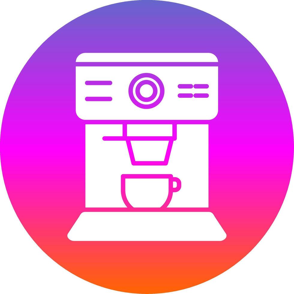 Coffee Machine Glyph Gradient Circle Icon Design vector