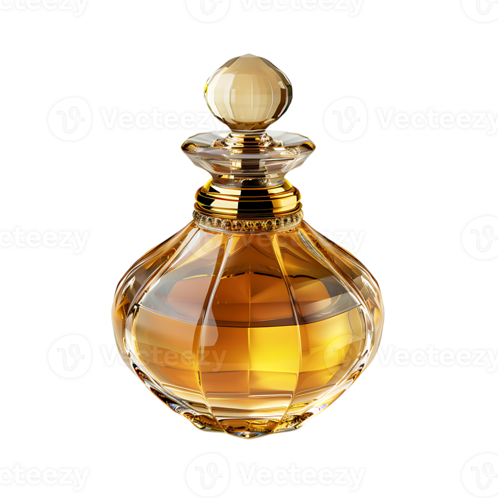 Luxury perfume bottle on isolated transparent background png