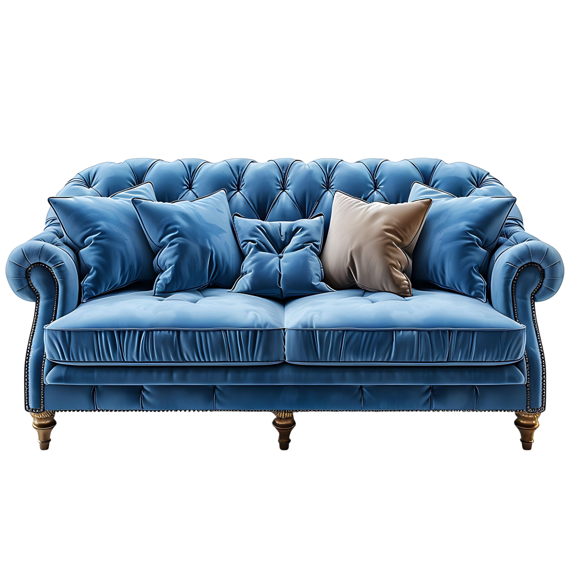 Blue sofa on transparent Background 43580614 PNG