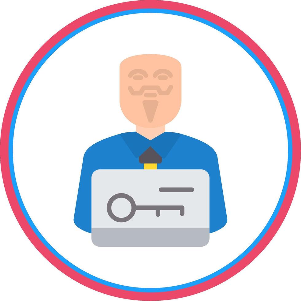 Anonymous Flat Circle Icon vector