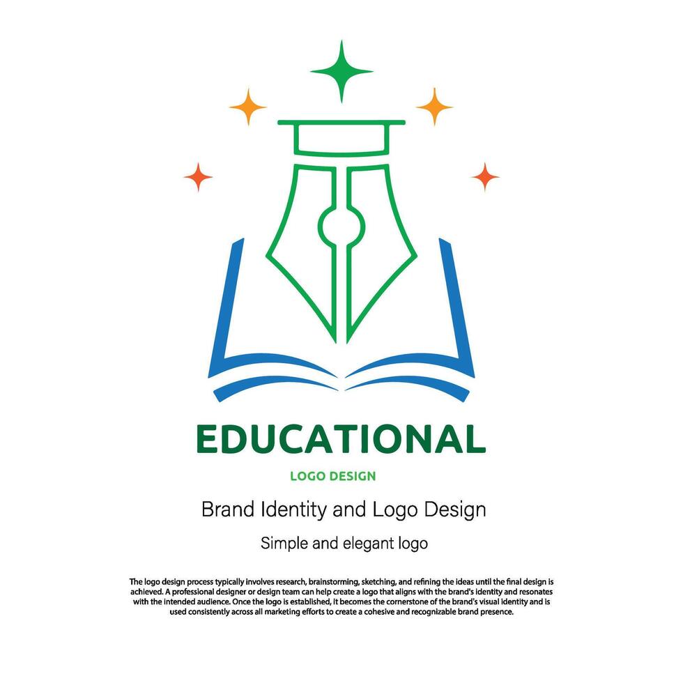Teaching, education, and study logo design for graphic designer or web developer vector