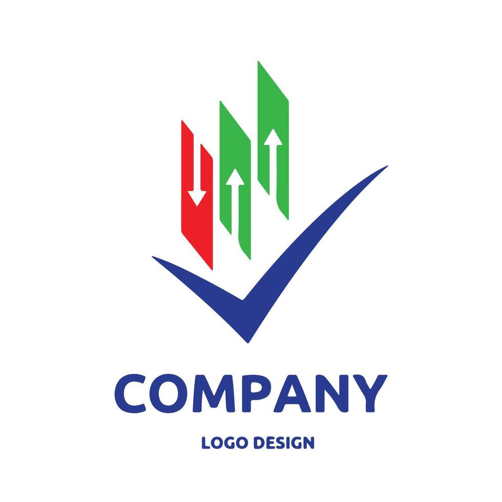 investment and trading logo design for graphic designer or web developer vector