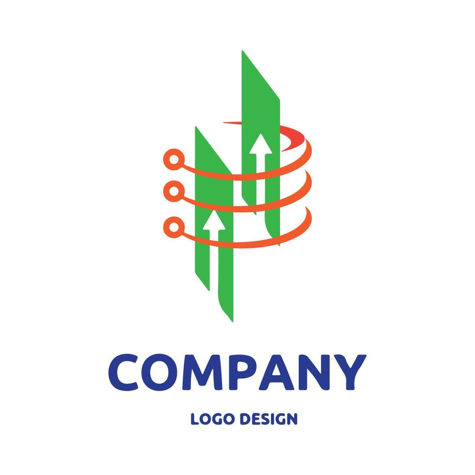 inversión y comercio logo diseño para gráfico diseñador o web desarrollador vector