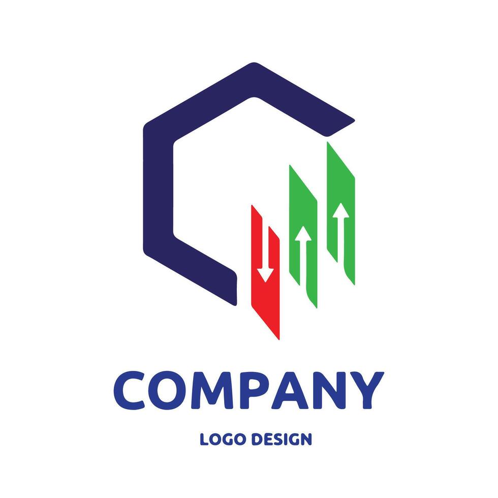 inversión y comercio logo diseño para gráfico diseñador o web desarrollador vector