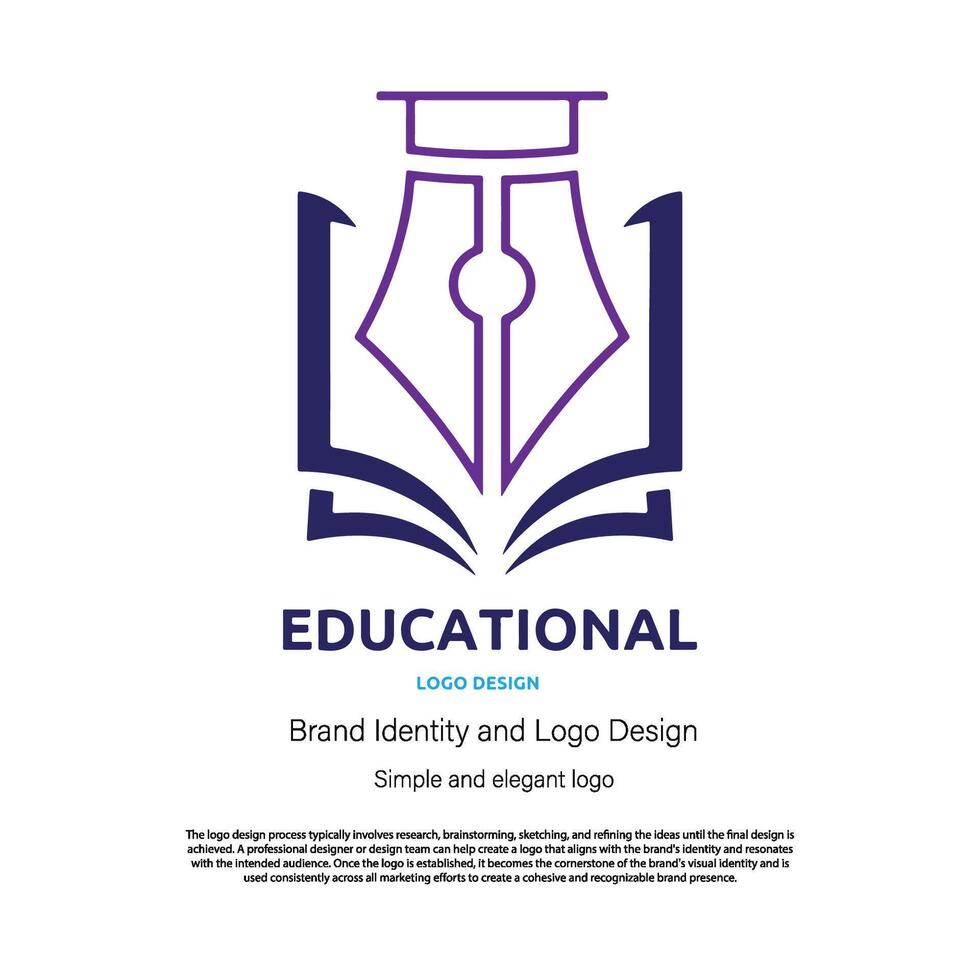 Teaching, education, and study logo design for graphic designer or web developer vector