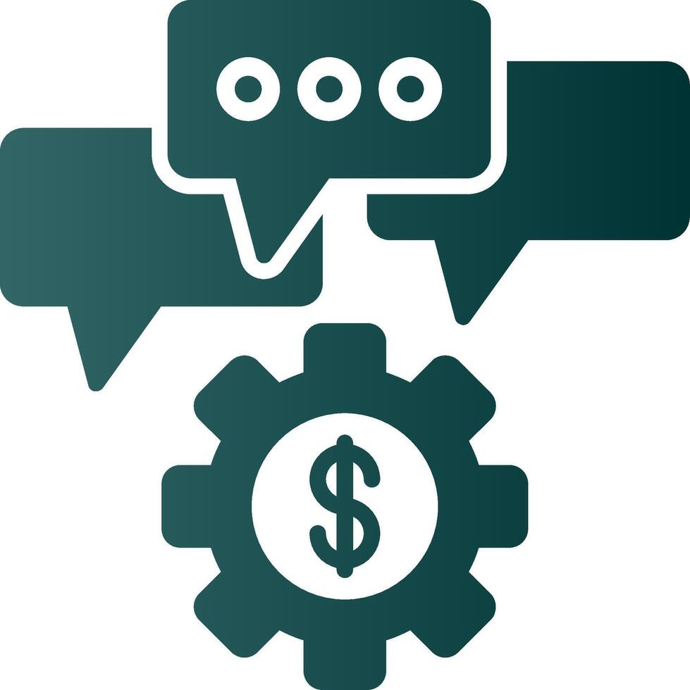 Business Dialog Glyph Gradient Icon vector