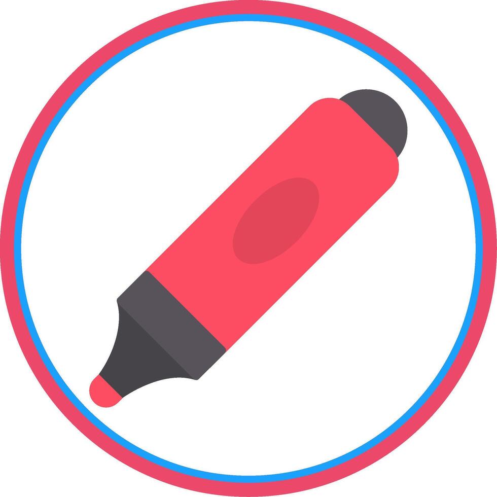 Marker Flat Circle Icon vector