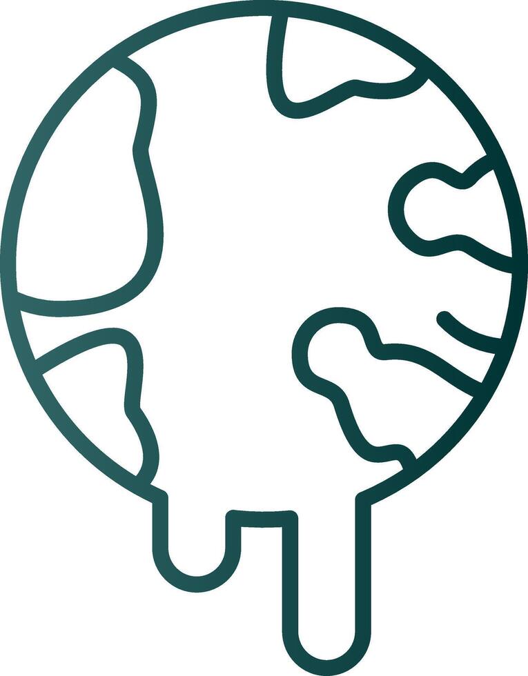 Global Warming Line Gradient Icon vector