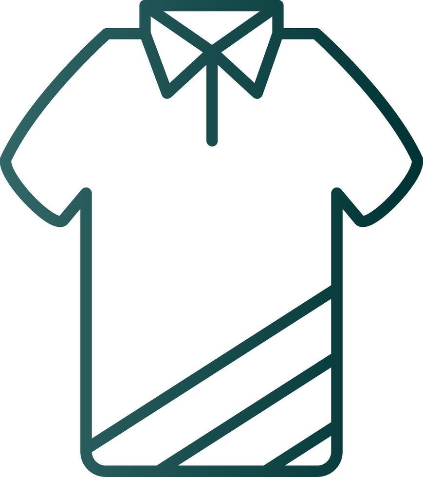 T Shirt Line Gradient Icon vector