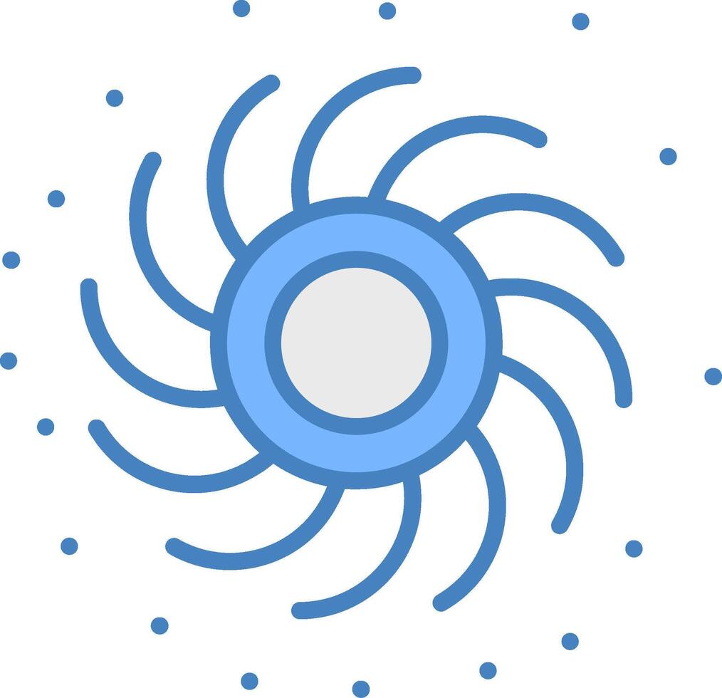 Black Hole Line Filled Blue Icon vector