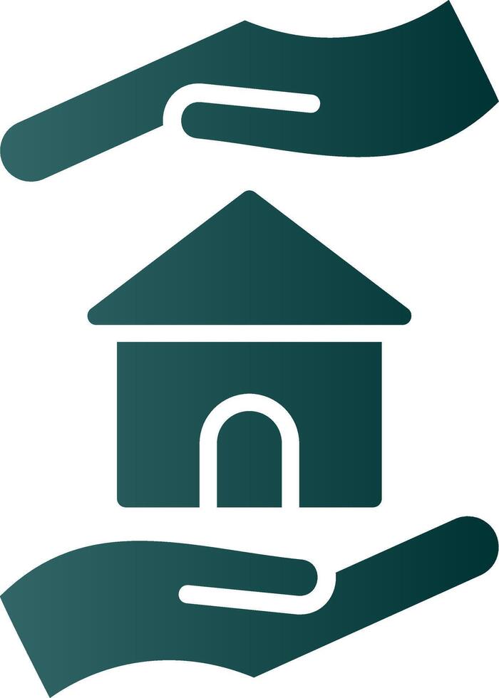 Home Insurance Glyph Gradient Icon vector