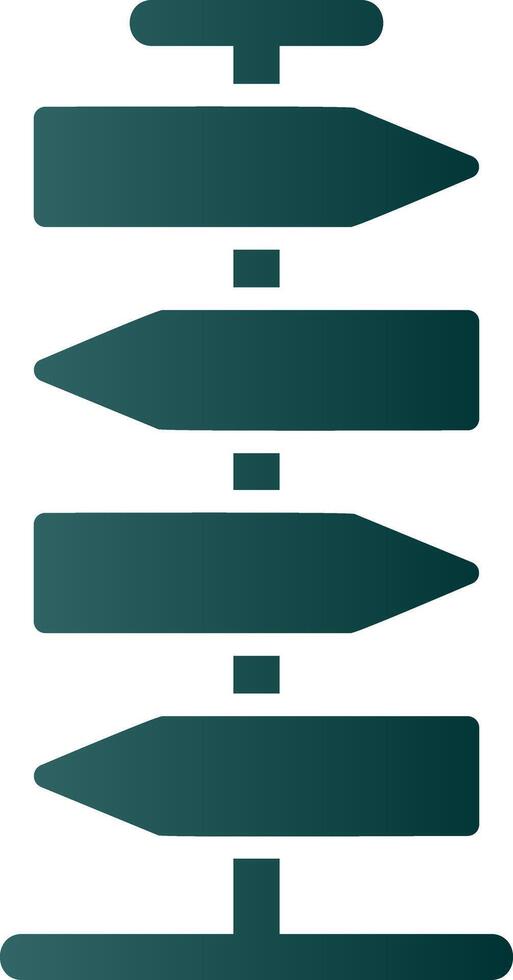 Signpost Glyph Gradient Icon vector