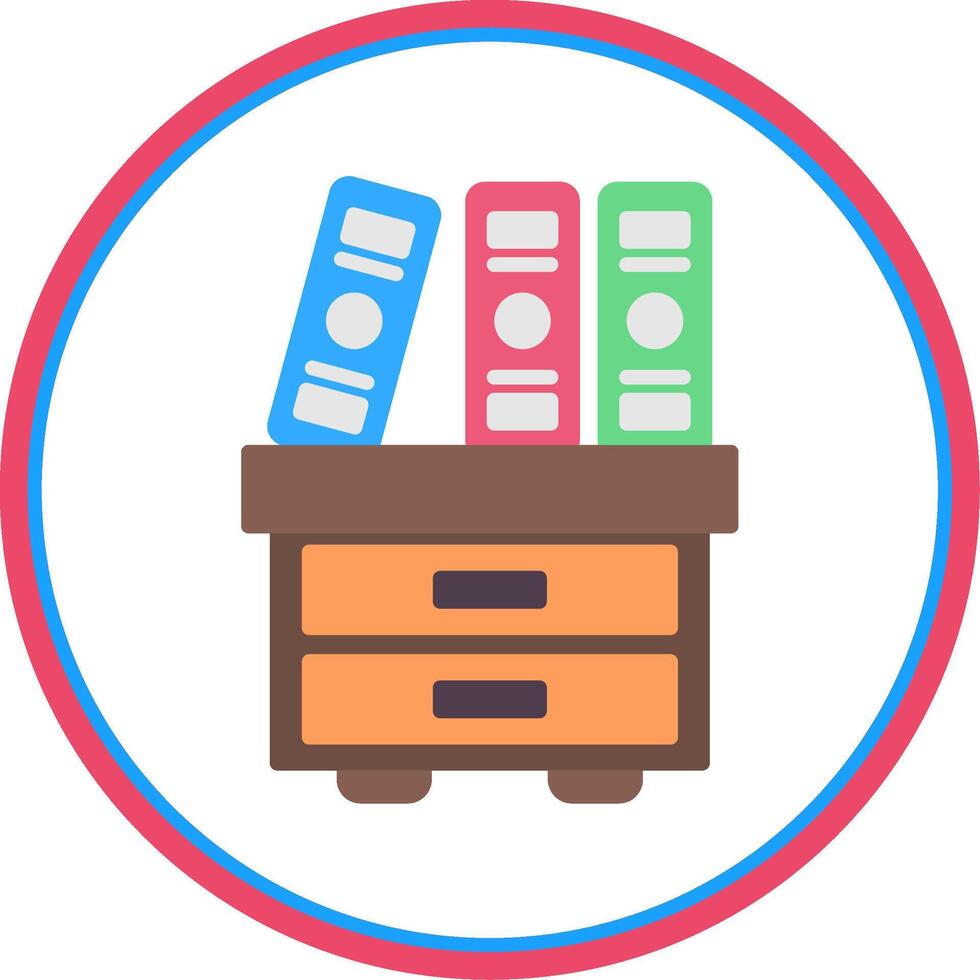 Cabinet Flat Circle Icon vector