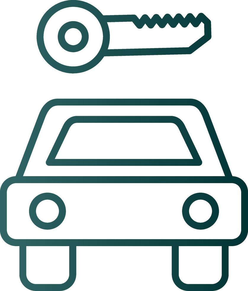 Car Rental Line Gradient Icon vector