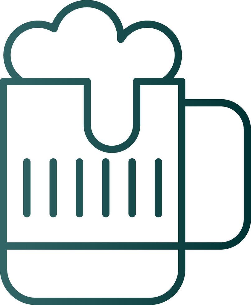 Beer Line Gradient Icon vector