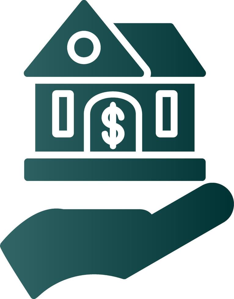 Buy A house Glyph Gradient Icon vector