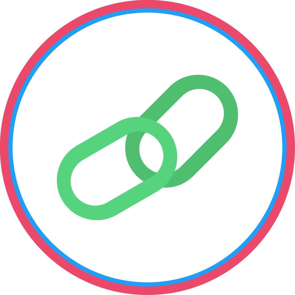 Chain Flat Circle Icon vector