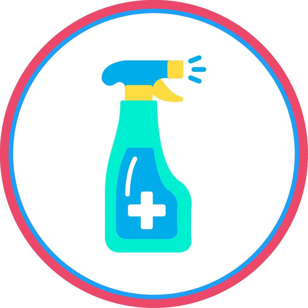 Spray Flat Circle Icon vector