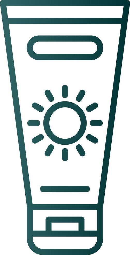 Sun Cream Line Gradient Icon vector