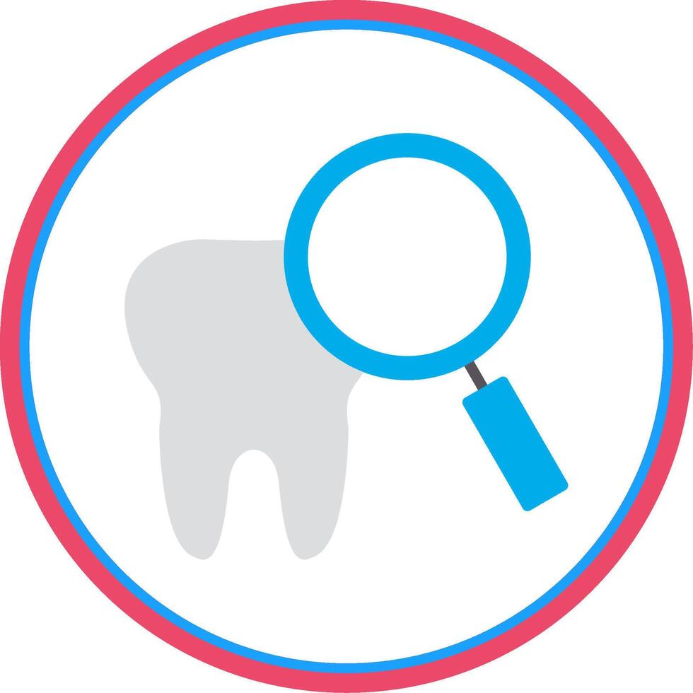 Tooth Flat Circle Icon vector