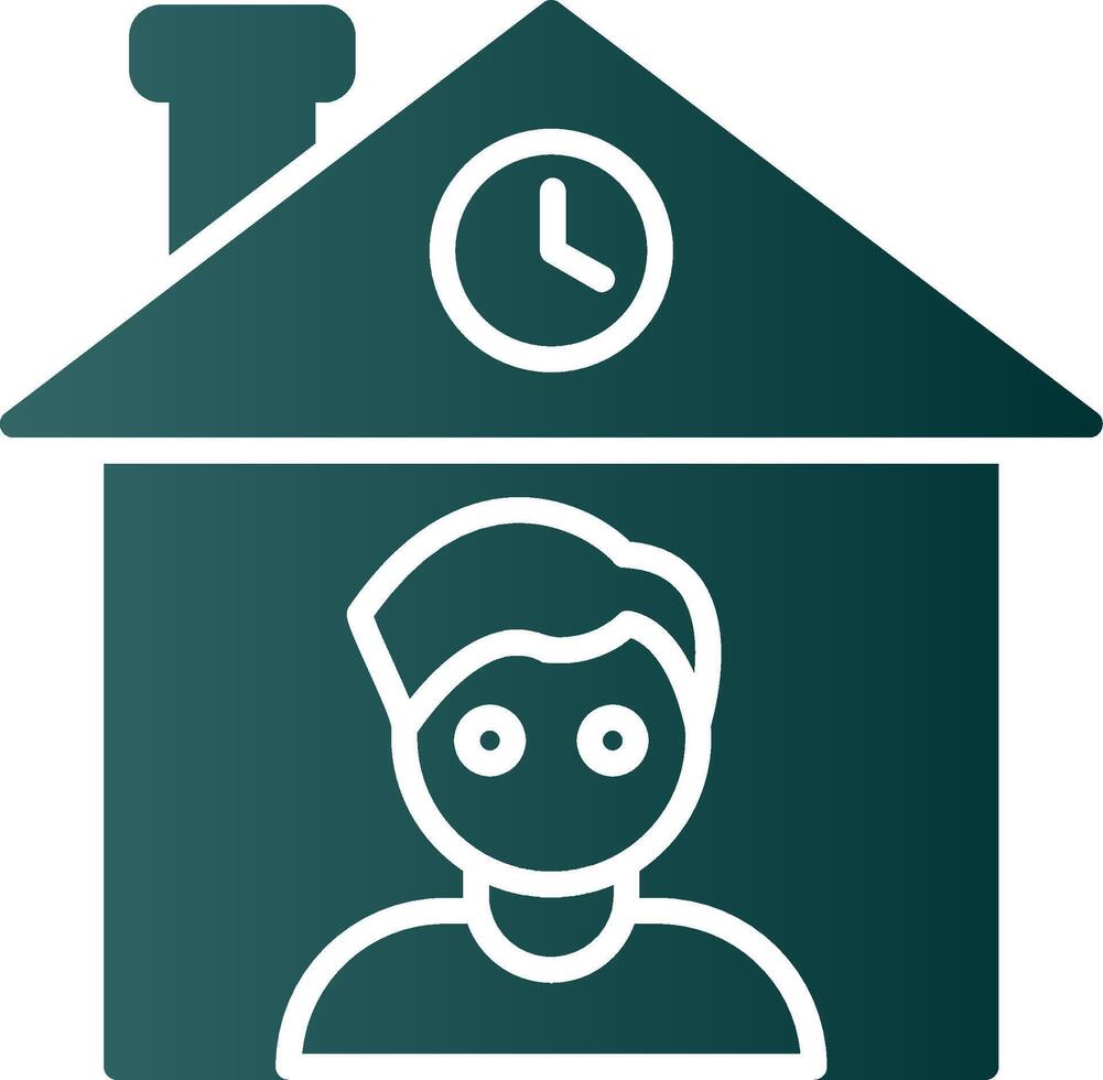 Home Owner Glyph Gradient Icon vector