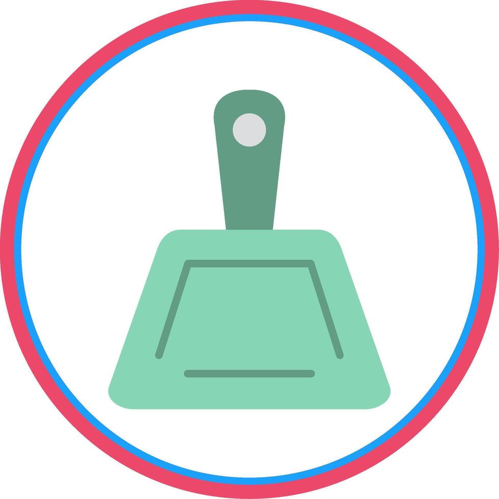 Dustpan Flat Circle Icon vector