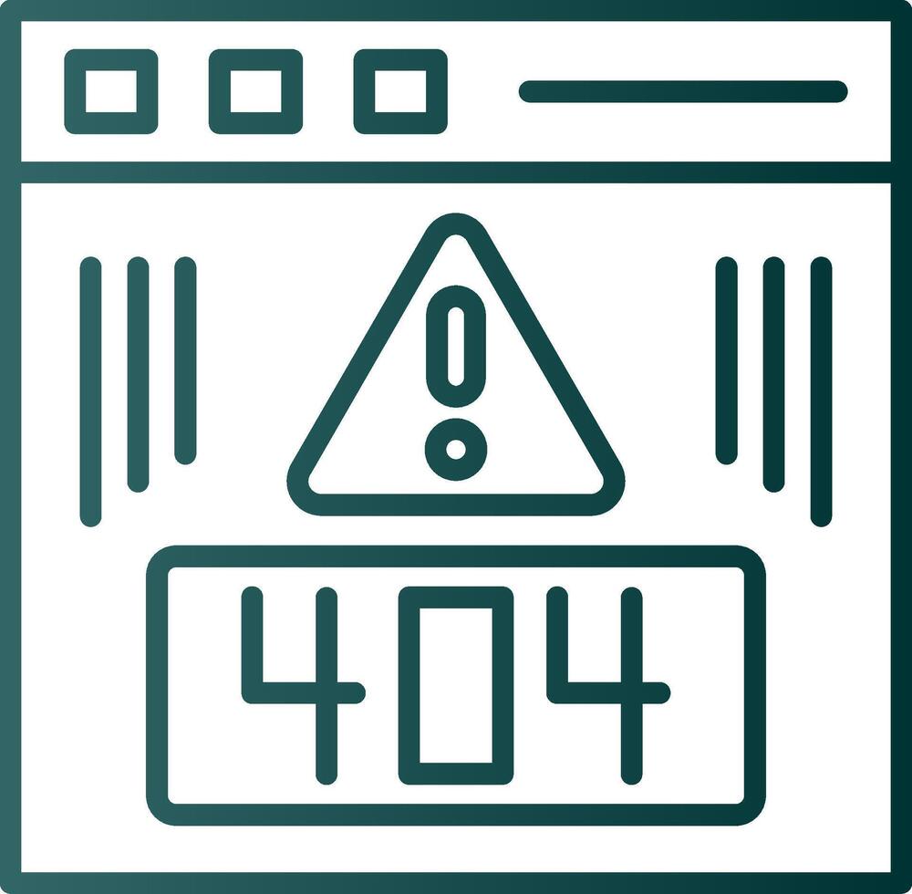 Error Line Gradient Icon vector