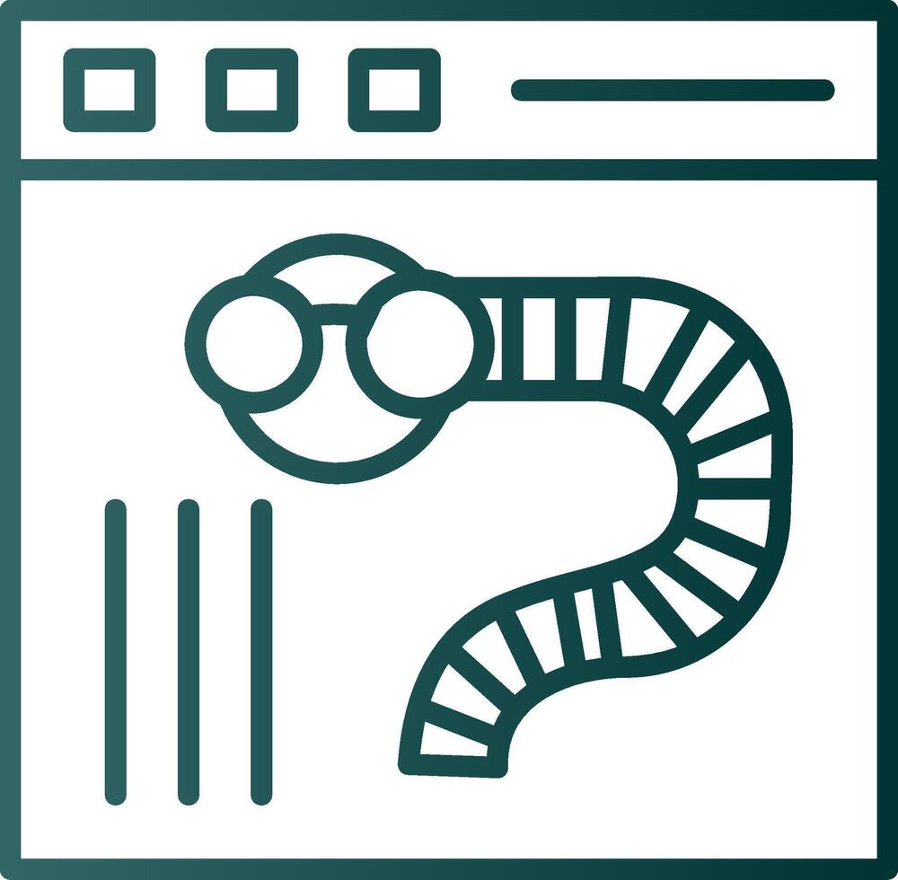 Worms Line Gradient Icon vector