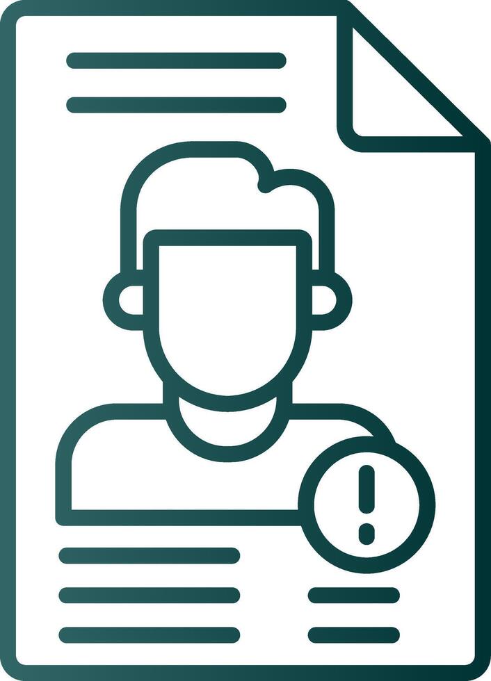 Personal Informsation Line Gradient Icon vector