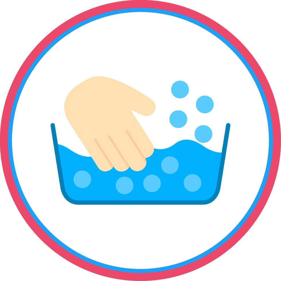 Laundry Flat Circle Icon vector