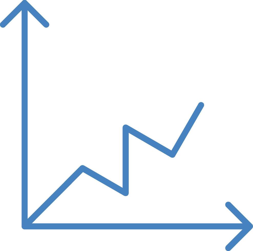 Line Filled Blue Graph Line Filled Blue Icon vector