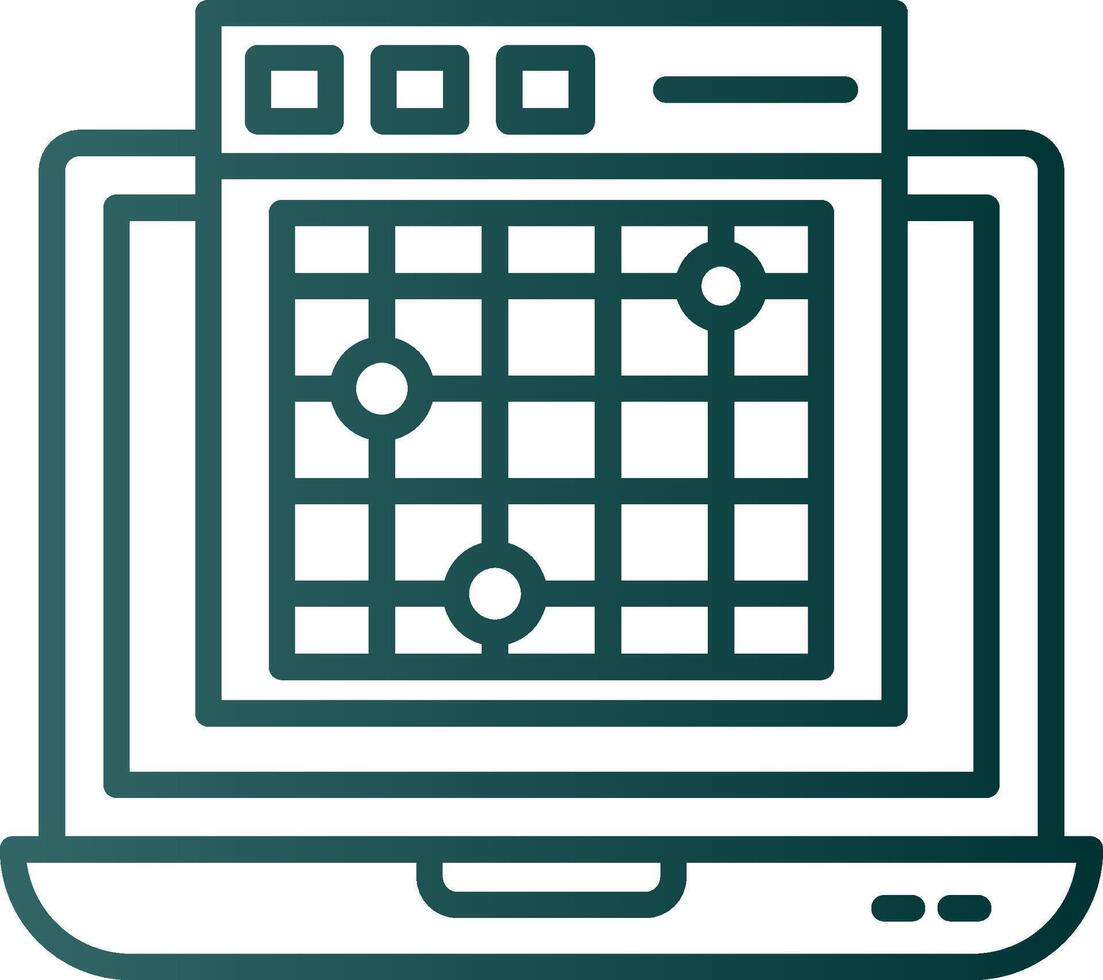 Heatmap Line Gradient Icon vector