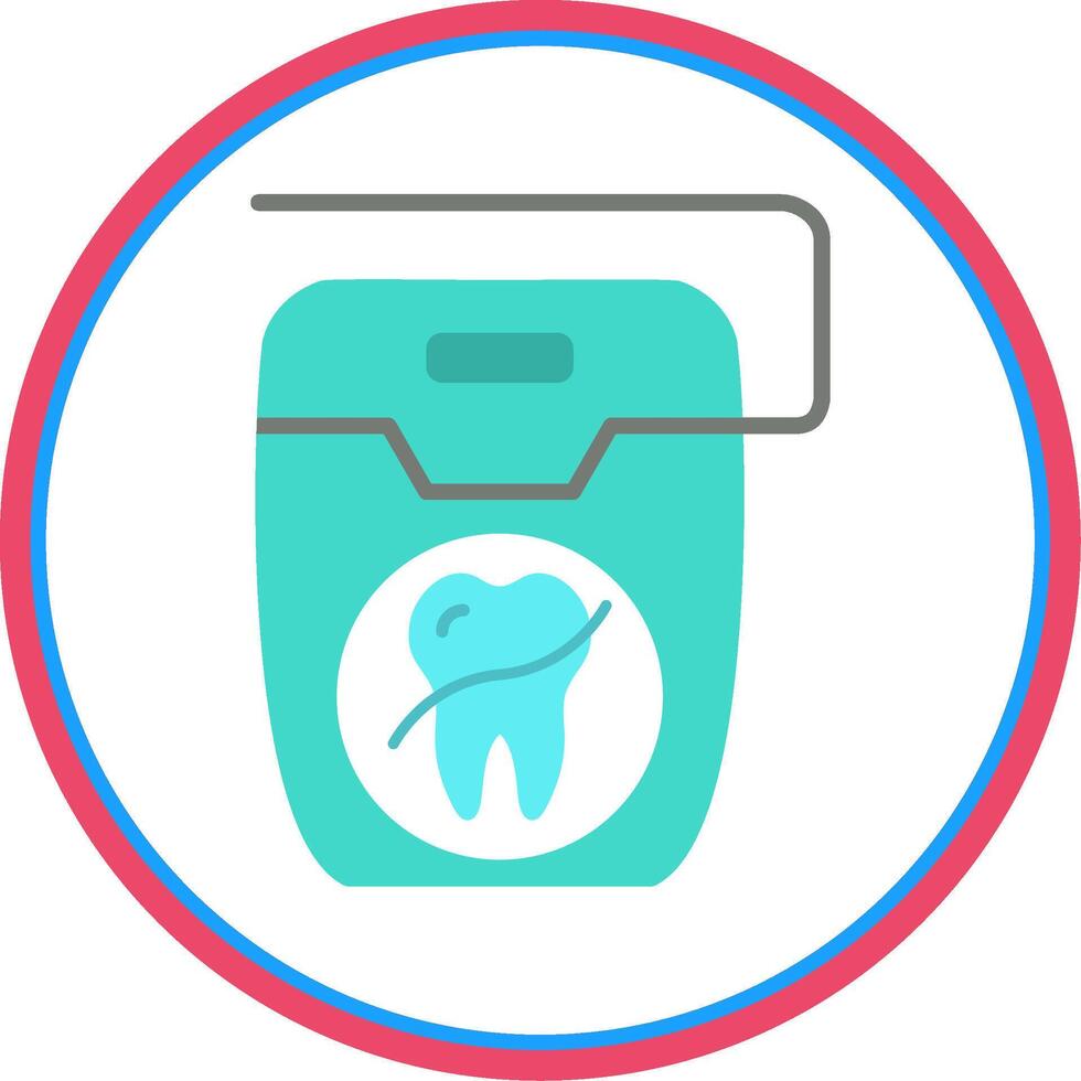 Floss Flat Circle Icon vector