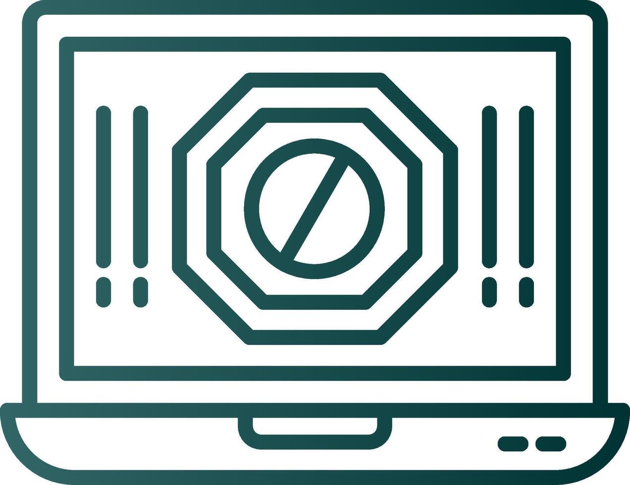Ad Blocker Line Gradient Icon vector