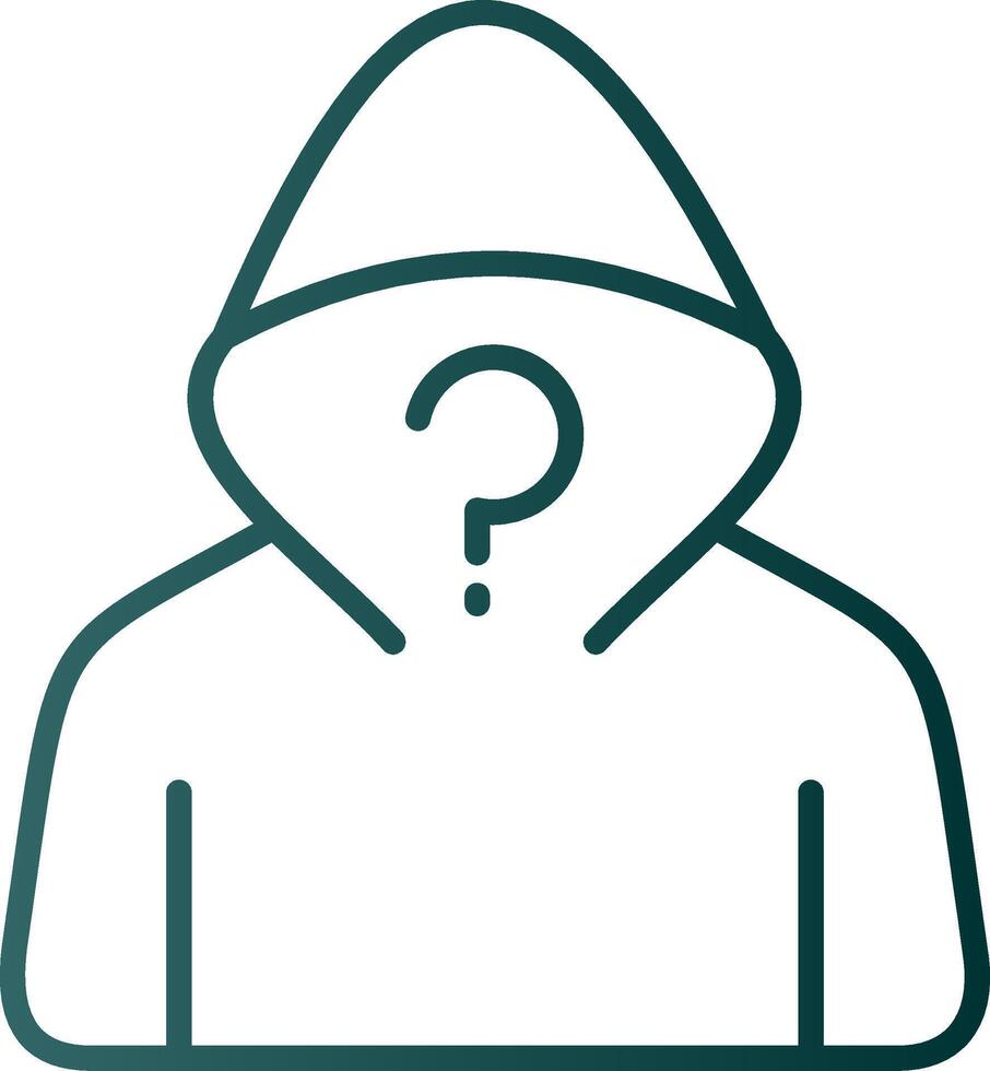 Anonymity Line Gradient Icon vector