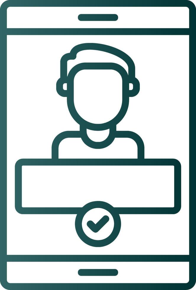 Authentication Line Gradient Icon vector