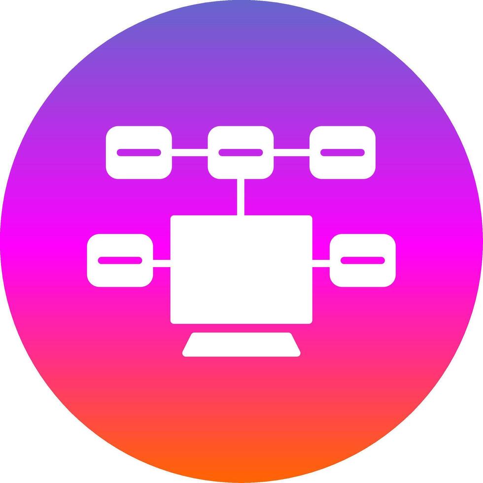 Tasks Glyph Gradient Circle Icon Design vector