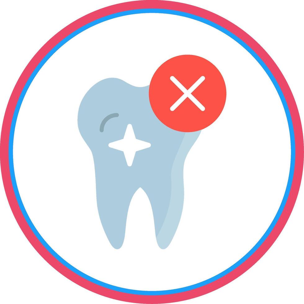 Rejected Flat Circle Icon vector