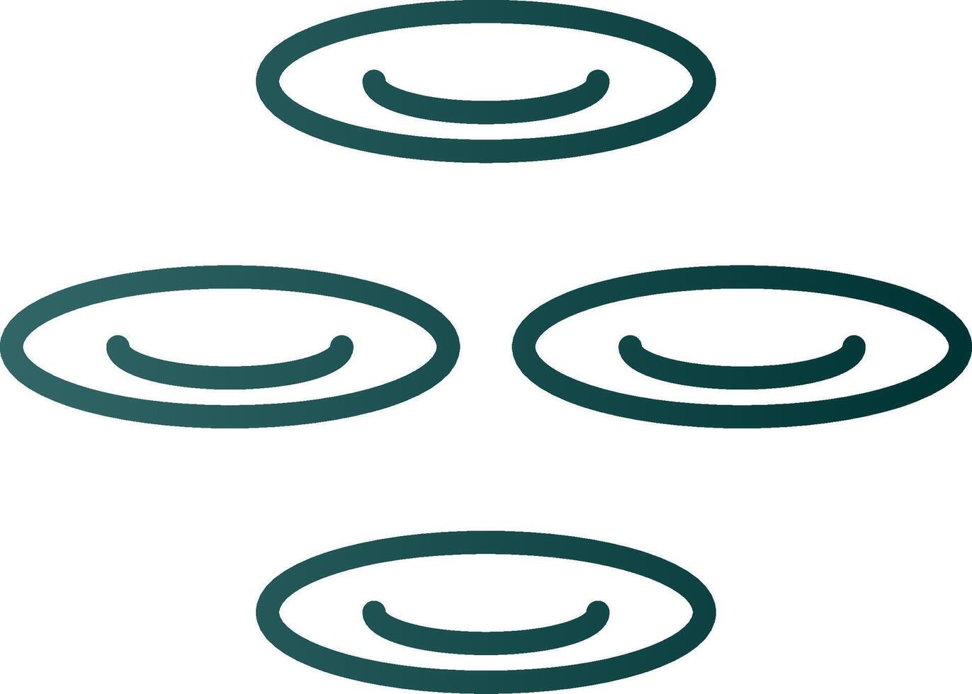 Cell Line Gradient Icon vector