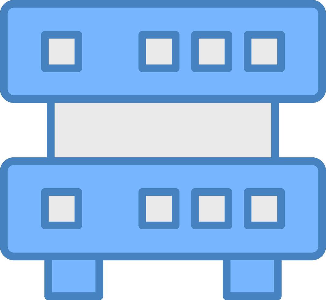 Data Quality Line Filled Blue Icon vector