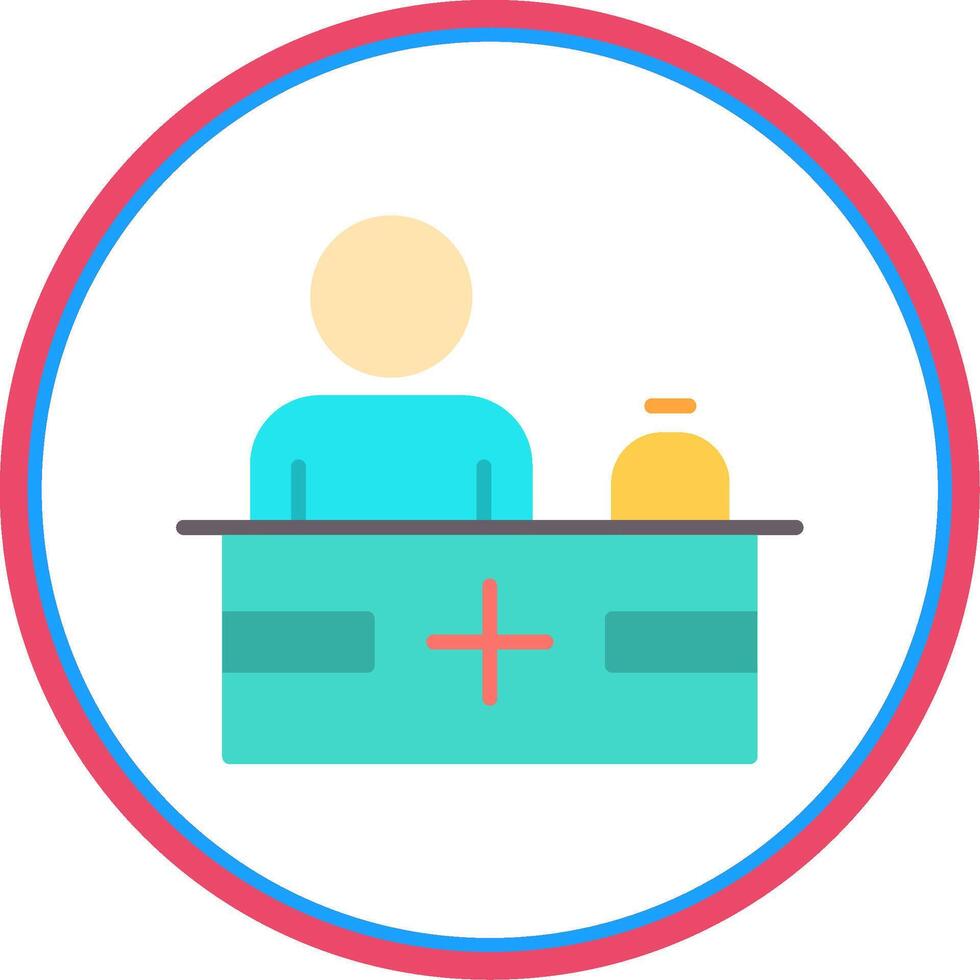 Reception Flat Circle Icon vector