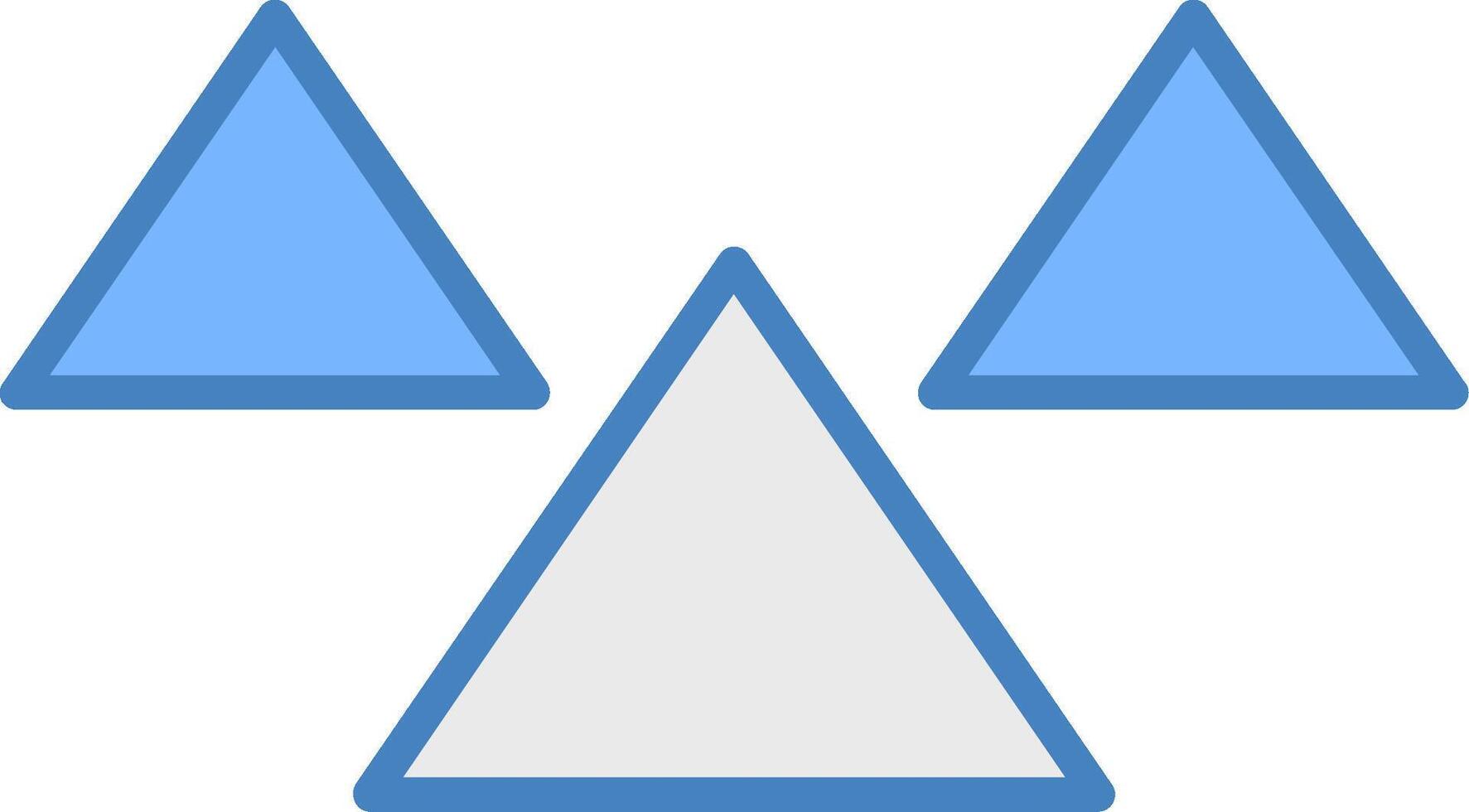 Triangles Line Filled Blue Icon vector