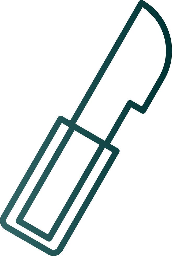 cirugía cuchillo línea degradado icono vector