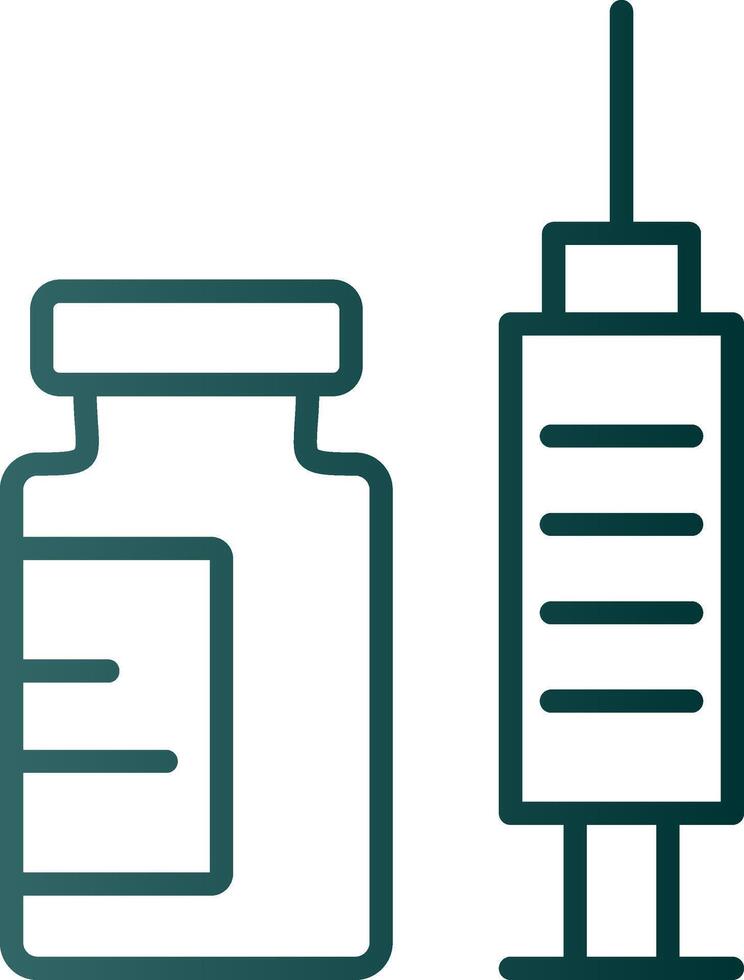 Vaccination Line Gradient Icon vector