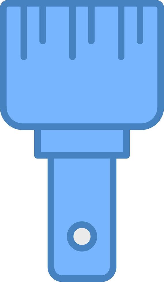 Paint Brush Line Filled Blue Icon vector