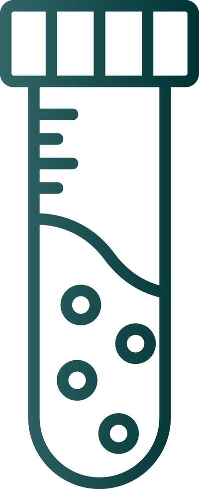 Test Tube Line Gradient Icon vector